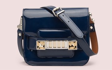 Proenza Schouler PS11 Tiny Bag Blue Patent thumb