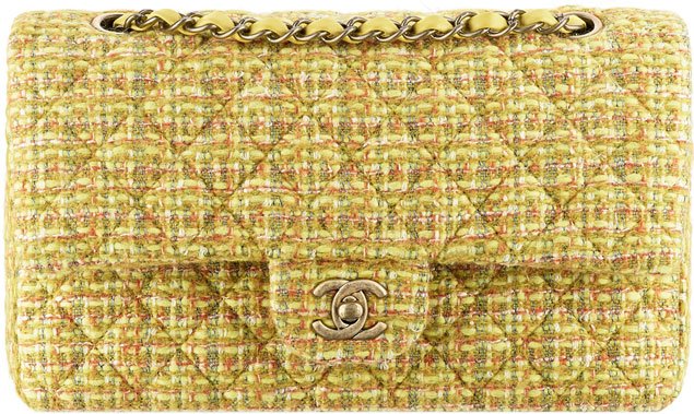 chanel-classic-flap-bag-yellow-tweed