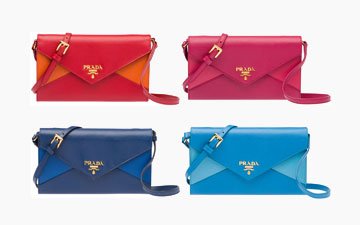 Prada Saffiano Letter Leather Mini Flap Bag thumb