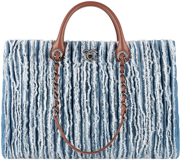 Chanel-Denim-Large-Fringed-Shopping-Tote