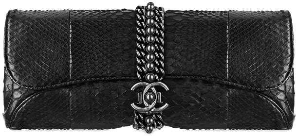 Chanel-Python-Evening-Clutch-with-Chain-Bag