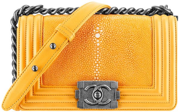 Chanel-Small-Galuchat-Boy-Flap-Bag-Yellow