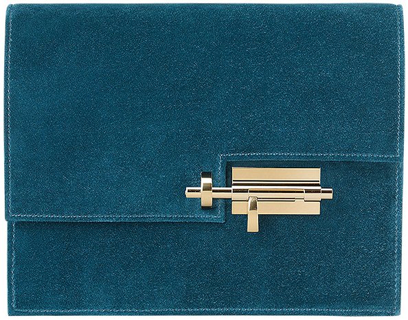 Hermes-Verrou-Pochette-Bag-Green