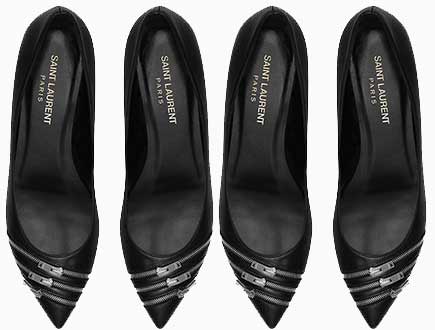 Saint Laurent Classic Paris 10 Zip Flats thumb