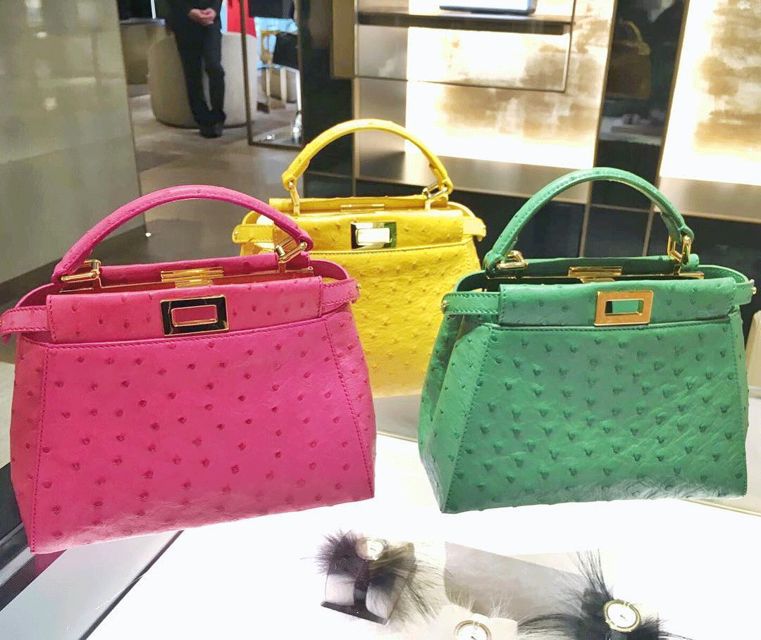 Fendi-Mini-Ostrich-Peekaboo-Bag