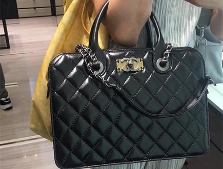 Chanel Quilted Tote Bag with Vintage CC Clasp thumb