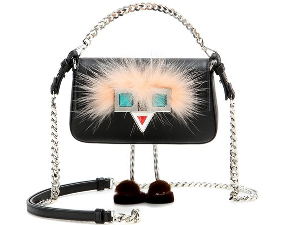 Fendi Micro Bag Bug Baguette Bag with Fluffy Feet nl