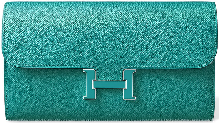 Hermes-Constance-Long-Wallet-with-Colored-‘H’-Clasp