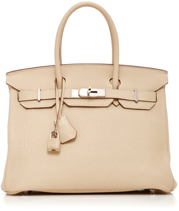 Hermes-Birkin-30-Bag-in-Parchment-Clemence-Leather