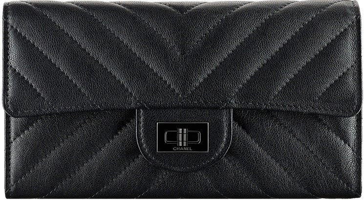 Chanel-All-Black-Reissue-2.55-Double-Chevron-Flap-Wallet