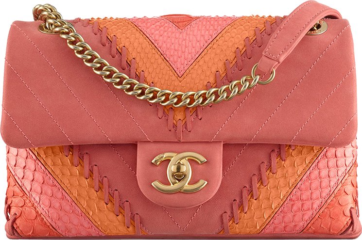 Chanel-Multicolor-Chevron-with-Stitching-Flap-Bag