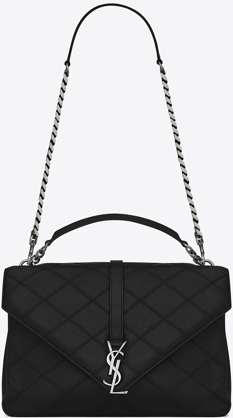 Saint-Laurent-Quilted-Stitching-College-Bag