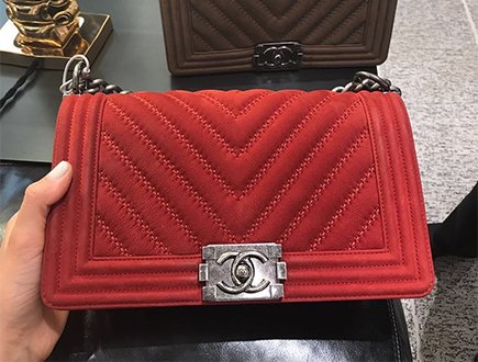 Boy Chanel Chevron Stitched Flap Bag thumb