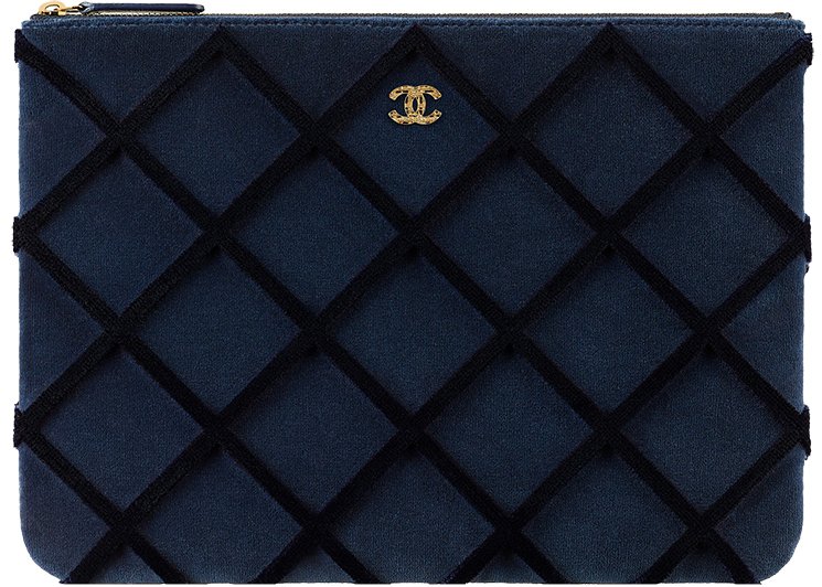 Chanel-Velvet-Quilted-Pouches