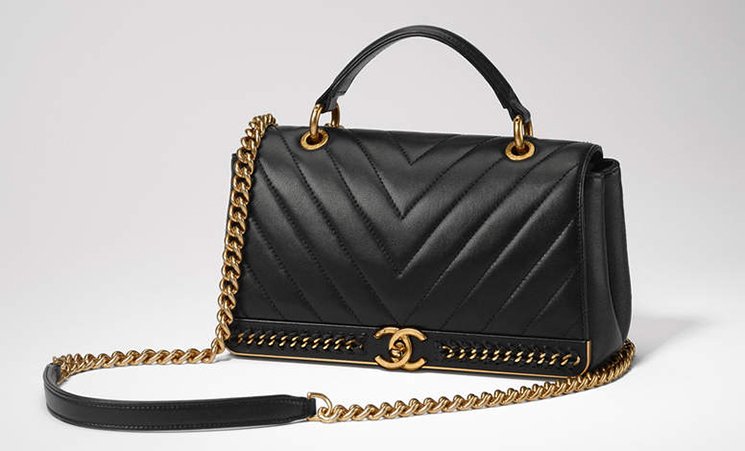 Chanel-Chevron-Chain-Stitched-Top-Handle-Flap-Bag-3