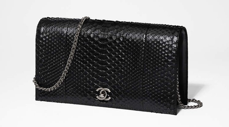 Chanel-Python-Clutch-With-Chain-2