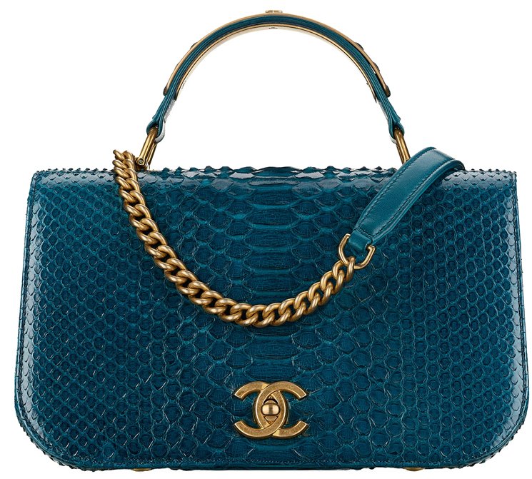 Chanel-Python-Round-Flap-Bag-with-Top-Handle-35