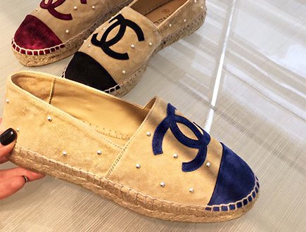 Chanel CC Espadrilles with Pearls thumb