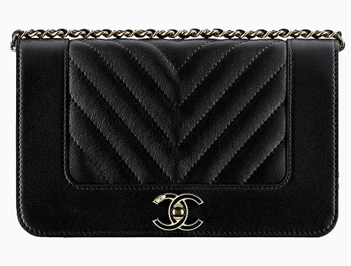 Chanel Mademoiselle Vintage Chevron WOC thumb