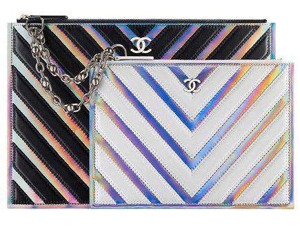 Chanel Multicolor Chevron Double Pouch thumb