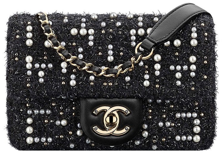 Chanel-Tweed-Cosmos-Pearl-Flap-Bag