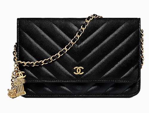 Chanel Chevron WOC with Ancient Greek Charm thumb