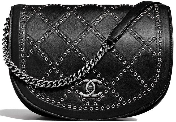 Chanel-Coco-Eyelets-Round-Flap-Bag