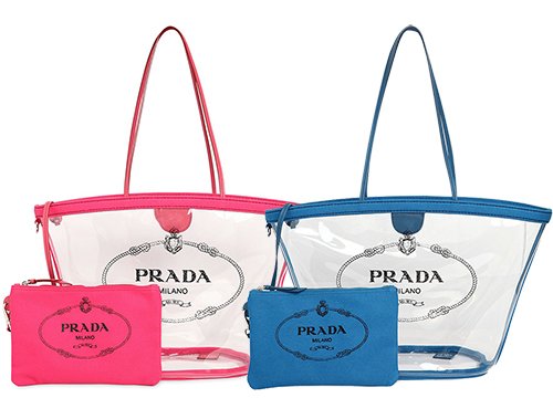 Prada Logo PVC Tote Bag thumb