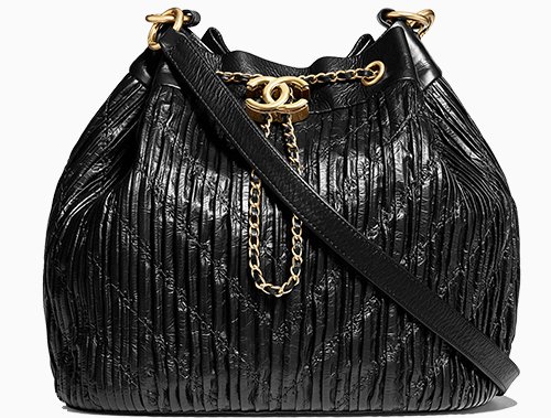 Chanel Coco Pleated Drawstring Bag thumb