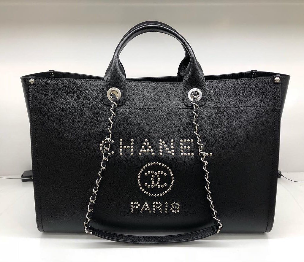 Chanel-Deauville-Studded-Logo-Tote-Bag-2