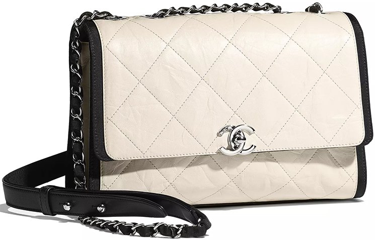 Chanel-Ivory-Black-Calfskin-Bag-3