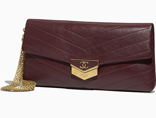 Chanel Chevron Medallion Chain Clutch thumb