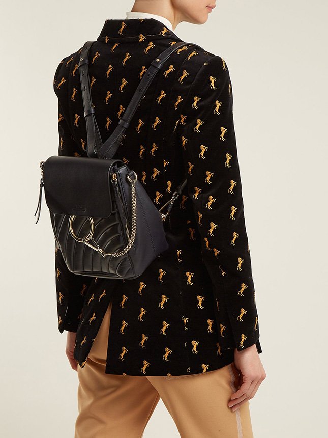 Chloe Diagonal Quilted Faye Backpack 2