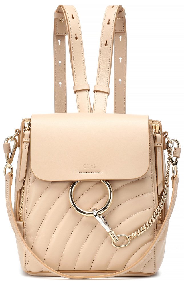 Chloe Diagonal Quilted Faye Backpack 7