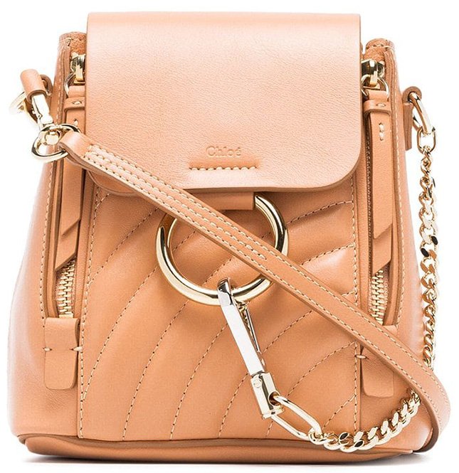 Chloe Diagonal Quilted Faye Backpack 8