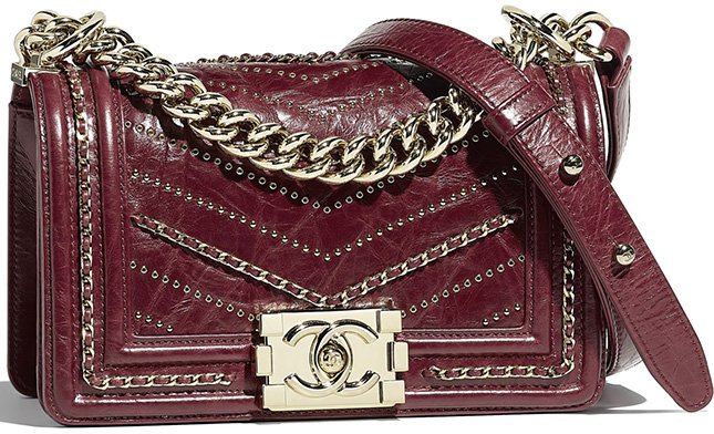 Chanel Boy Chevron Chain Sequins Bag 4