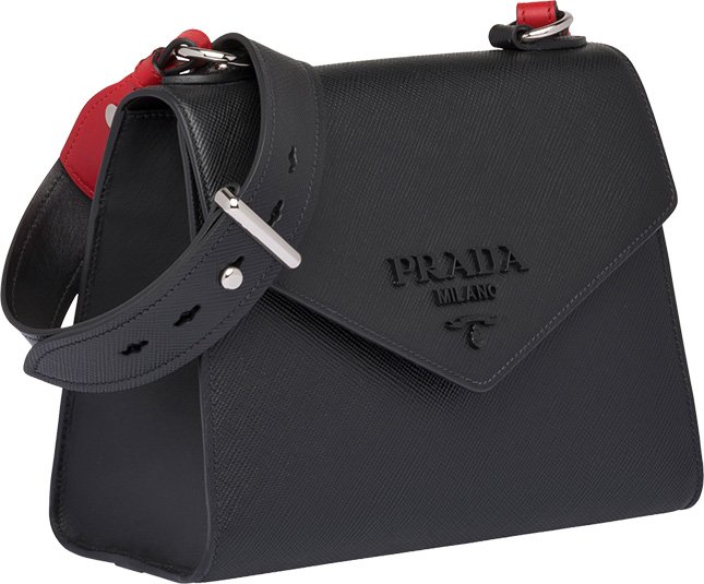 Prada So Black Monochrome Saffiano Bag 3