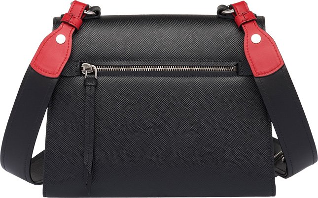 Prada So Black Monochrome Saffiano Bag 4