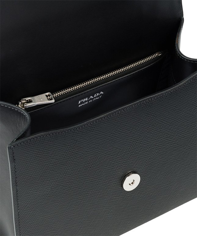 Prada So Black Monochrome Saffiano Bag 6