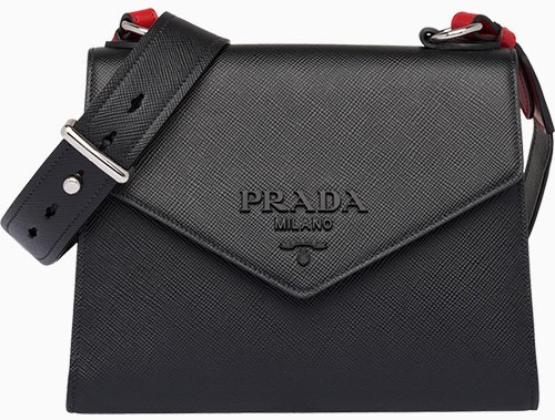 Prada So Black Monochrome Saffiano Bag thumb