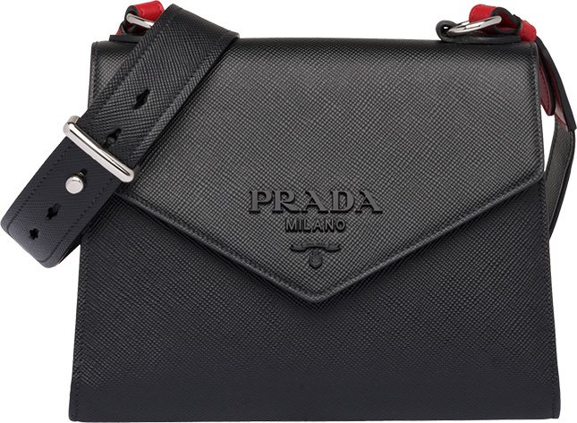 Prada So Black Monochrome Saffiano Bag