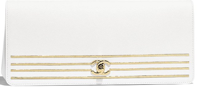 Chanel Captain Gold Clutch