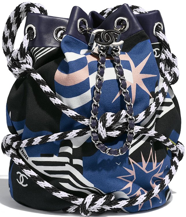 Chanel Cotton Drawstring Bag