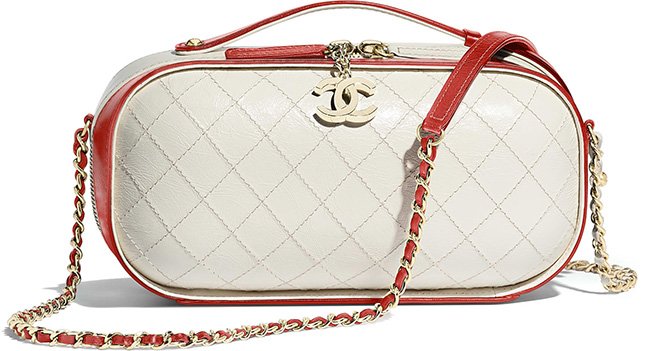 Chanel Crumpled Calfskin Vanity Case Bag