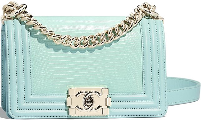 Chanel Small Boy Lizard Flap Bag