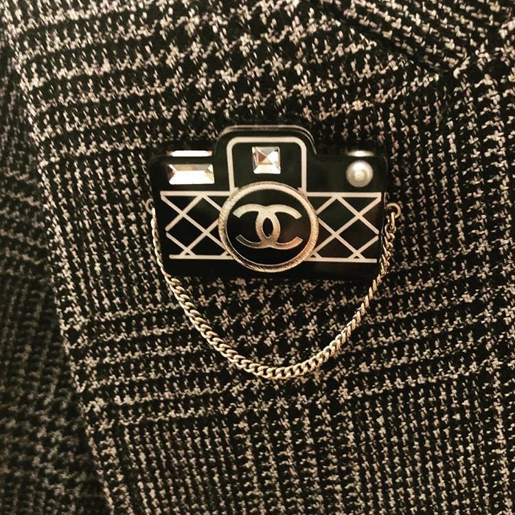 Chanel CC Camera Brooch