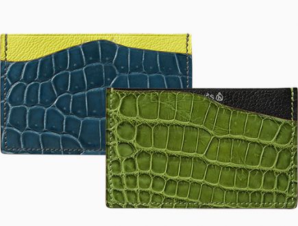 Hermes Petite H Alligator And Goatskin Card Holder thumb