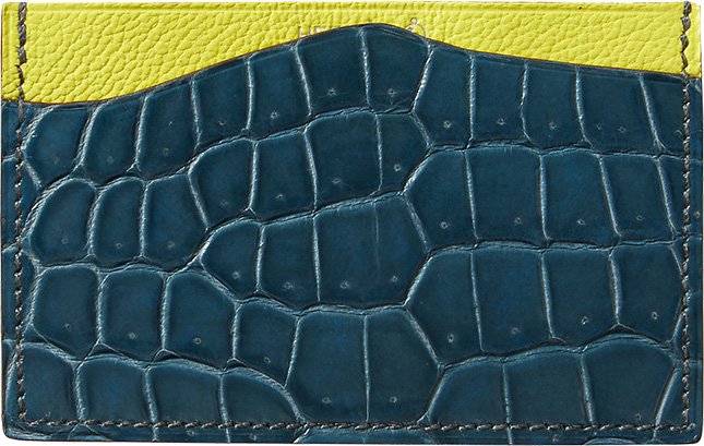 Hermes Petite H Alligator And Goatskin Card Holder