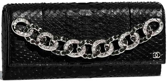 Chanel Python Strass Clutch