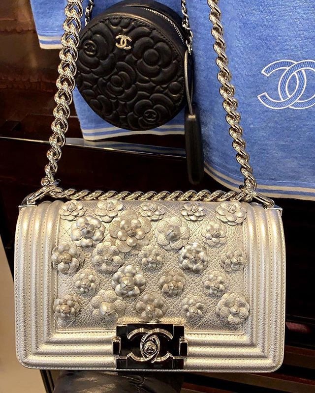 Chanel Boy Camellia Bag